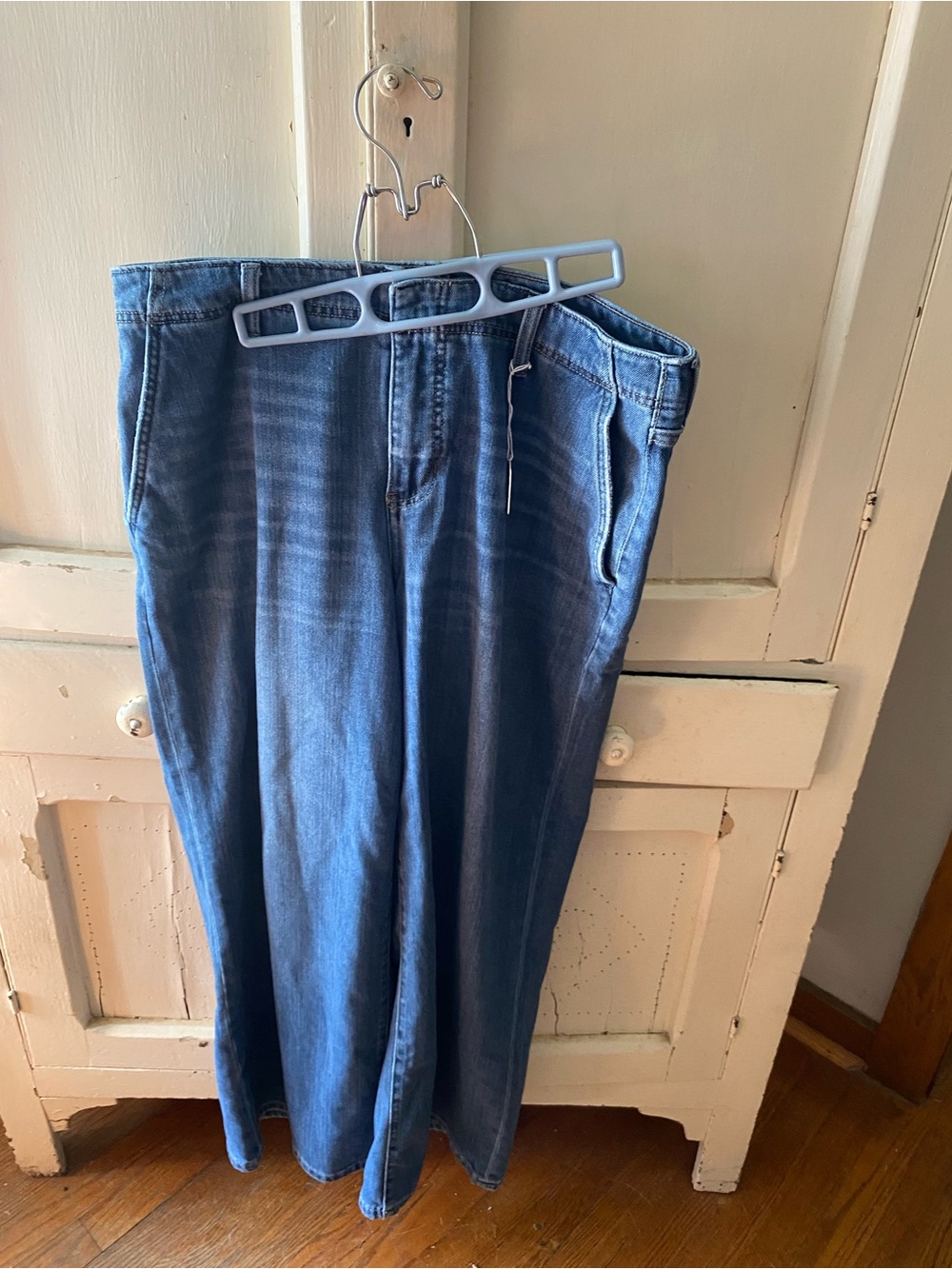 Liverpool Women's Blue Wide-Leg Jeans